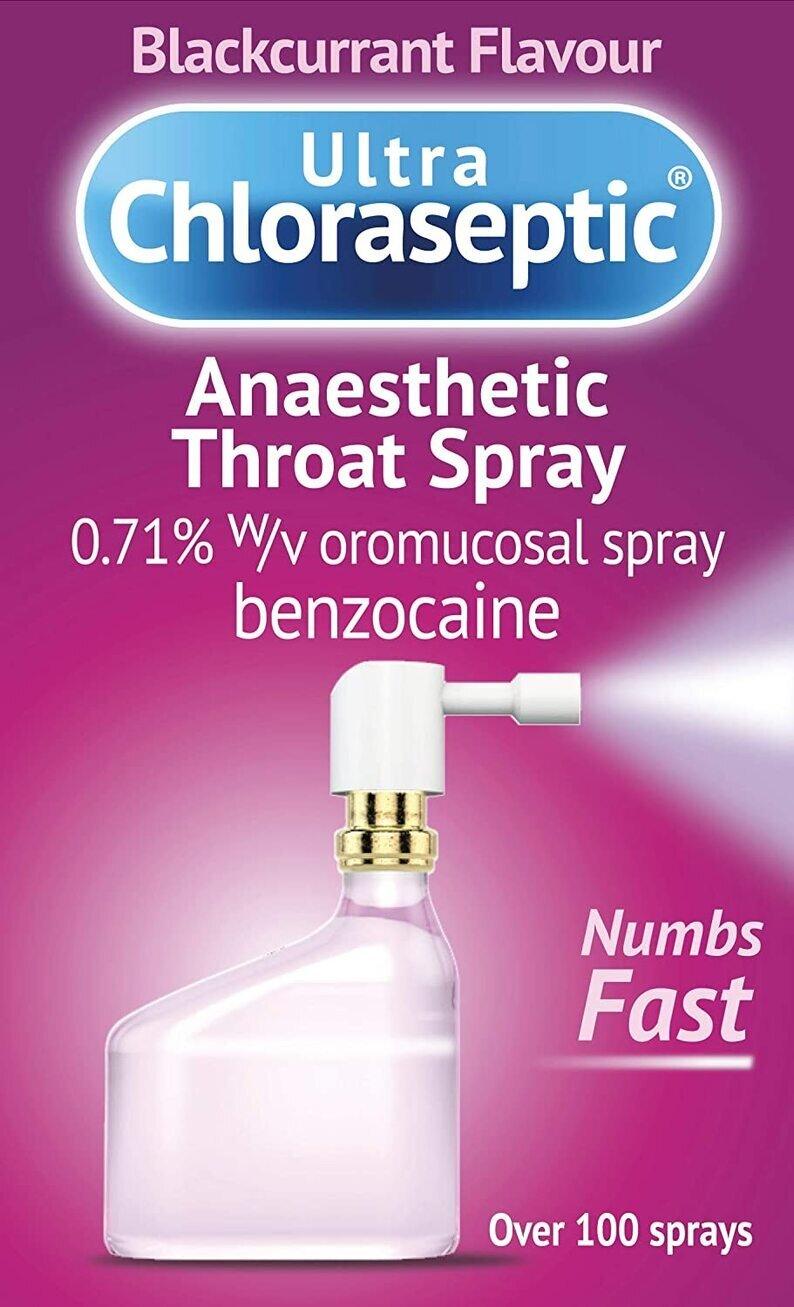 Ultra Chloraseptic Blackcurrant Throat Spray - Rightangled